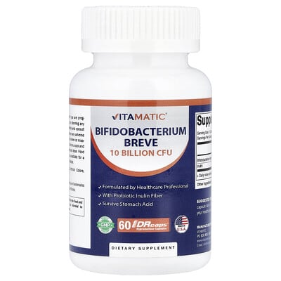 Vitamatic, Bifidobacterium breve, 60 DRcaps® Hydroxypropyl Methylcellulose Capsules