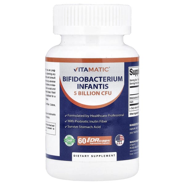 Vitamatic, 비피도박테리움 인판티스, DRcaps® 하이프로멜로오스 캡슐 60정