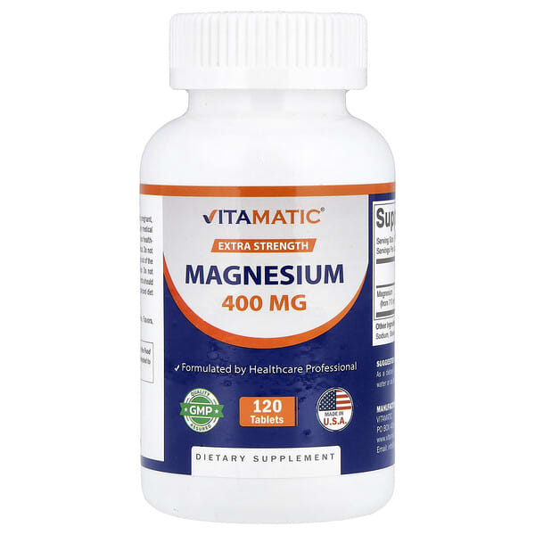 Magnesium, 400 mg, 120 Tablets
