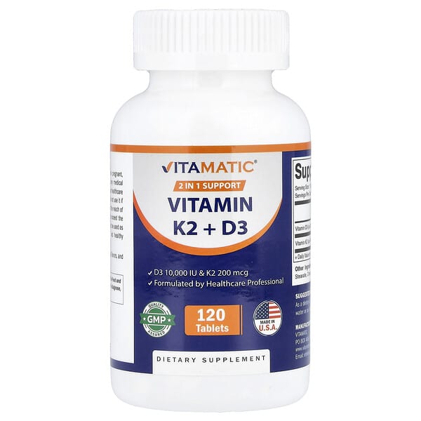 Vitamin K2 + D3, 120 Tablets