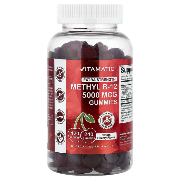 Methyl B-12 Gummies, Natural Cherry, Sugar Free, 240 Gummies (2,500 mg per Gummy)