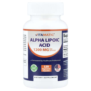 Vitamatic, альфа-ліпоєва кислота, 120 капсул (600 мг у капсулі)