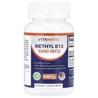 Vitamatic, Methyl B12, Natural Berry Flavor, 240 Quick Dissolve Tablets