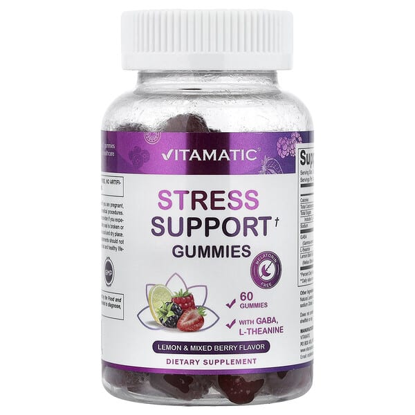Stress Support Gummies, Lemon & Mixed Berry, 60 Gummies