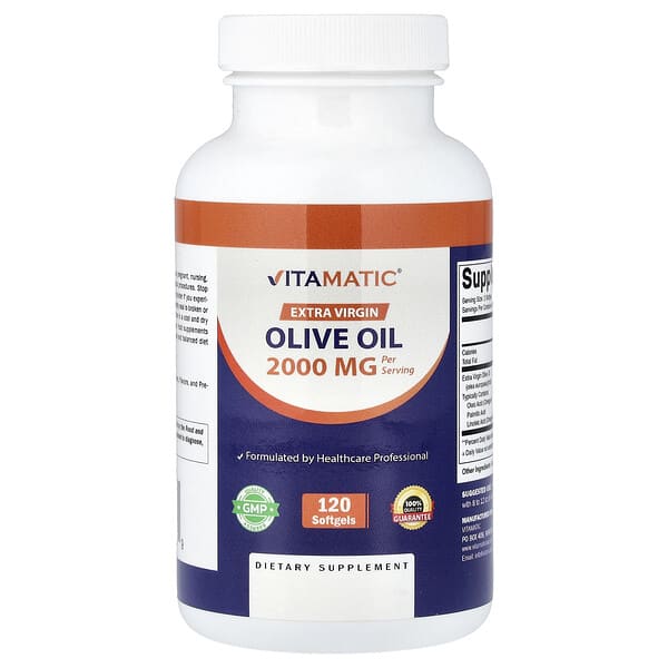 Vitamatic, Extra Virgin Olive Oil, 120 Softgels (1,000 mg per Softgel) — product photo 1