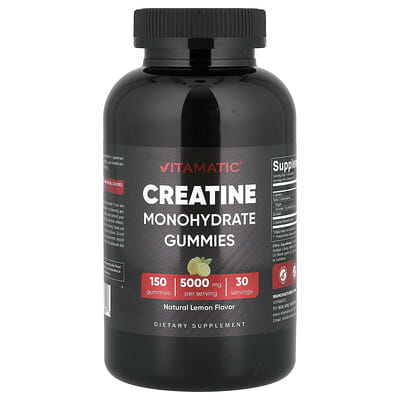 Vitamatic, Creatine Monohydrate Gummies, Lemon, 150 Gummies (1,000 mg per Gummy)