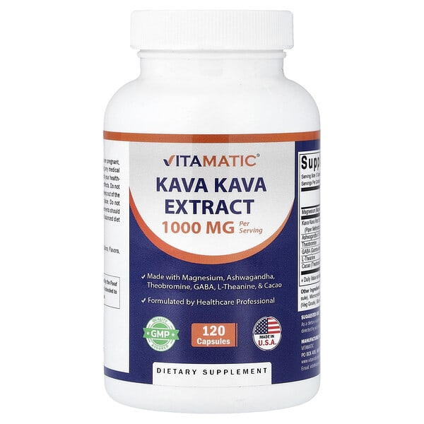 Vitamatic, Kava Kava Extract, 120 Capsules — product photo 1