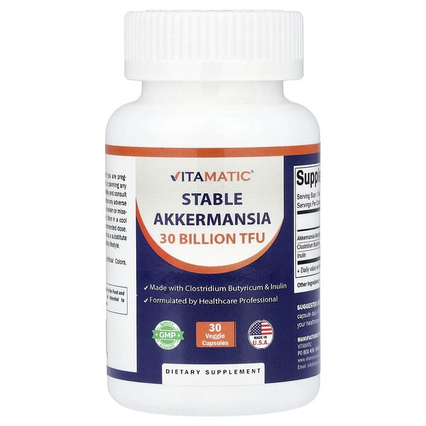 Vitamatic, Stable Akkermansia, 30 Veggie Capsules — product photo 1