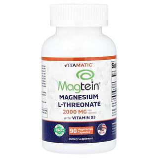 Vitamatic, Magtein® Magnézium L-treonát D3-vitaminnal, 90 vegetáriánus kapszula