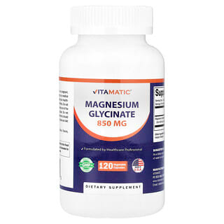 Vitamatic, Magnesium-Glycinat, 850 mg, 120 pflanzliche Kapseln