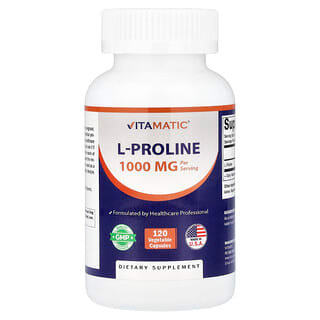 Vitamatic, L-Prolin, 120 pflanzliche Kapseln (500 mg pro Kapsel)