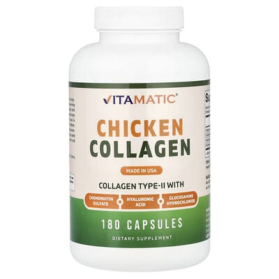 Vitamatic, Chicken Collagen, 180 Capsules