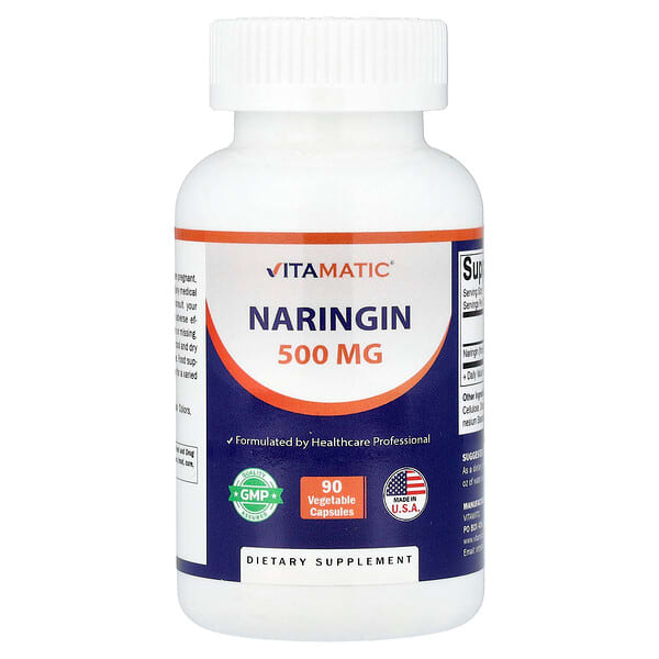 Vitamatic, Naringin, 500 mg, 90 pflanzliche Kapseln