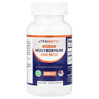 Vitamatic, Chelated Molybdenum, 500 mcg, 200 Vegetable Capsules