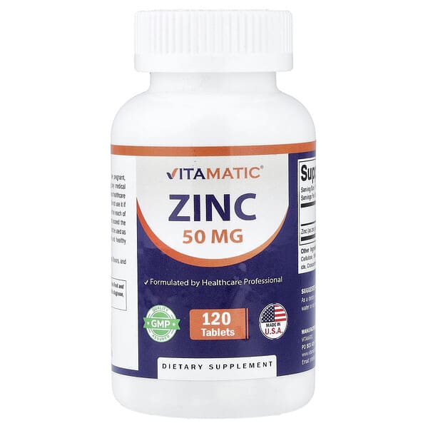 Vitamatic, Zinc, Zink, 50 mg, 120 Tabletten