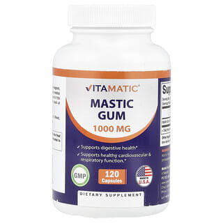 Vitamatic, Mastic Gum, 1,000 mg, 120 Capsules (500 mg per Capsule)