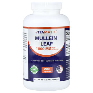 Vitamatic, Mullein Leaf, 200 Capsules (333 mg per Capsule)