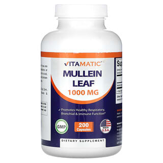 Vitamatic‏, Mullein Leaf ، 333 ملجم ، 200 كبسولة