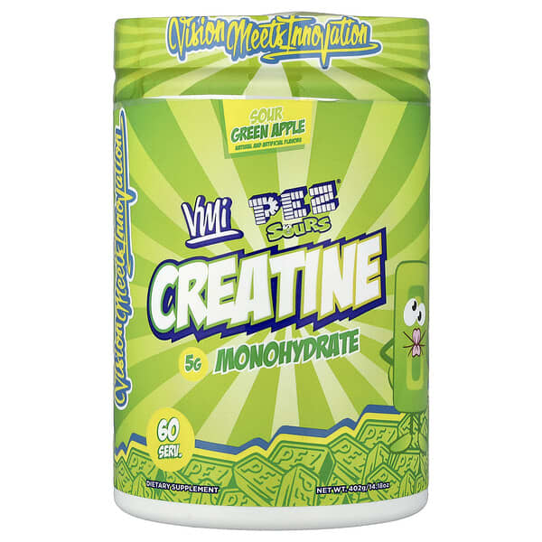 VMI Sports Creatine Monohydrate, Pez® Sour Green Apple, 14.18 oz (402 g)
