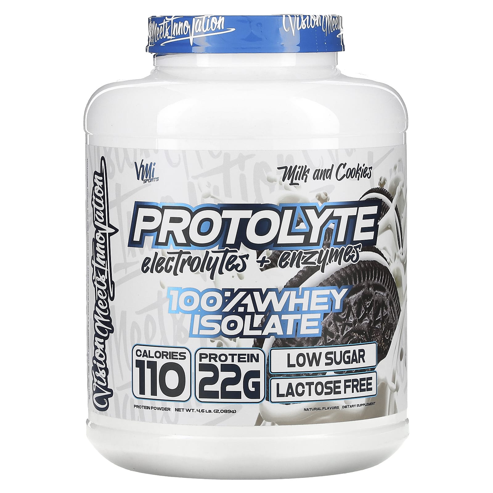 VMI Sports, ProtoLyte, 100 Whey Isolate, Milk and Cookies, 4.6 lb (2,089 g)
