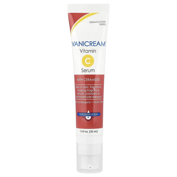 Vanicream, Sérum s vitamínom C s ceramidmi, pre citlivú pokožku, 1,2 fl oz (35 ml)