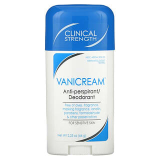 Vanicream, Anti-transpirant/déodorant, Pour peaux sensibles, Sans parfum, 64 g