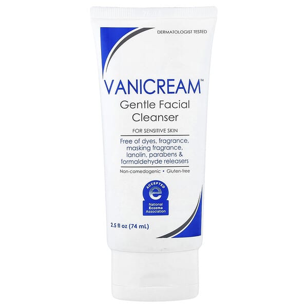 Vanicream, 젠틀 페이셜 클렌저, 민감성 피부용, 향료 무함유, 74ml(2.5fl oz)