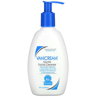 Vanicream, ผลิตภัณฑ์ทำความสะอาดผิวหน้าสูตรอ่อนโยน สำหรับผิวบอบบางแพ้ง่าย ปราศจากน้ำหอม ขนาด 8 ออนซ์ (237 มล.)