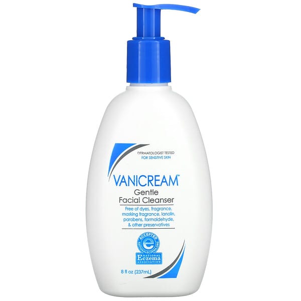 Vanicream, м’який очищувальний засіб для обличчя, для чутливої шкіри, без ароматизаторів, 237 мл (8 рідк. унцій)