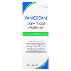 Vanicream, Humectante facial de uso diario, Para pieles sensibles, Sin fragancia, 89 ml (3 oz. Líq.)