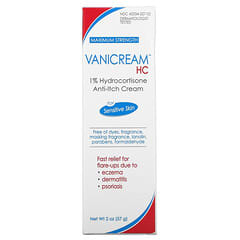 Vanicream, HC 1% гидрокортизон крем против зуда, максимальная эффективность, для чувствительной кожи, без отдушек, 57 г (2 унции)