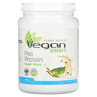 VeganSmart, 豌豆蛋白質全素奶昔，香草味，19 盎司（540 克）