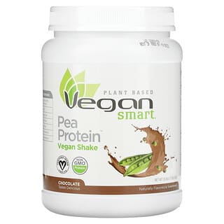 VeganSmart, 완두콩 단백질 식물성 셰이크, 초콜릿, 585g(20.6oz)