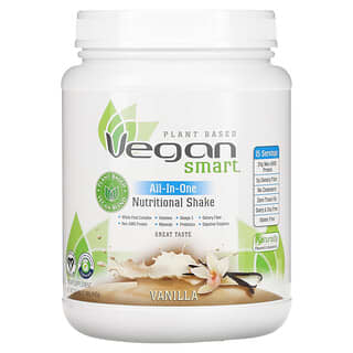 VeganSmart, Shake Nutricional Completo, Baunilha, 645 g (1,42 lbs)