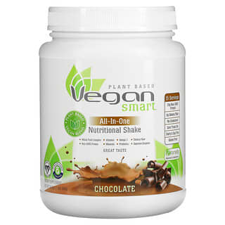 VeganSmart, Batido nutricional todo en uno, Chocolate, 690 g (1,51 lb)