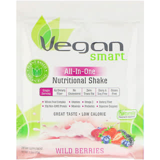 VeganSmart, All-In-One Nutritional Shake, Wild Berries, 1.5 oz (43 g)