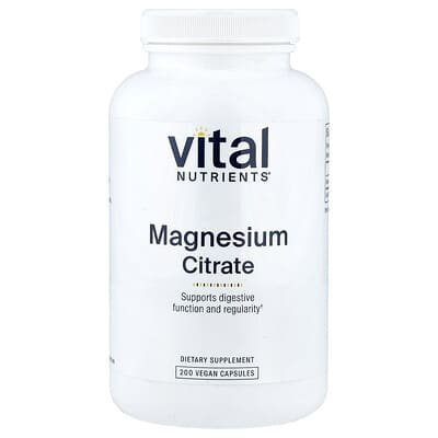 Vital Nutrients, Magnesium Citrate, 200 Vegan Capsules (150 mg per capsule)