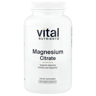 Vital Nutrients, цитрат магния, 200 веганских капсул (150 мг в 1 капсуле)