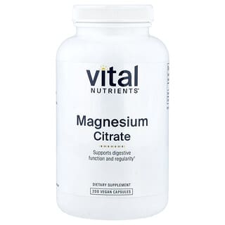 Vital Nutrients, Citrato de magnesio, 200 cápsulas veganas (150 mg por cápsula)
