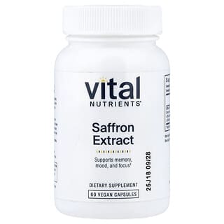 Vital Nutrients, Saffron Extract, 60 Vegan Capsules (15 mg per Capsule)