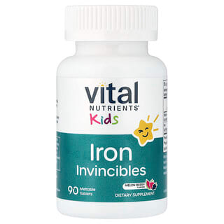 Vital Nutrients, Enfants, Iron Invincibles, Melon et baie, 90 comprimés fondants