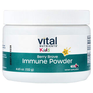 Vital Nutrients, Poudre Immune Brave pour enfants, Baie, 132 g