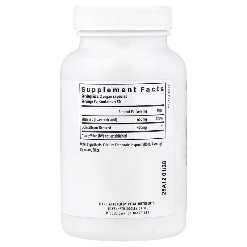 Glutathione, 100 Vegan Capsules