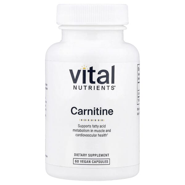 Vital Nutrients, Carnitine, 60 Vegan Capsules (500 mg per Capsule) — product photo 1
