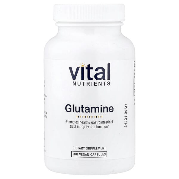 Vital Nutrients, 글루타민, 베지 캡슐 100정(캡슐 1정당 850mg)