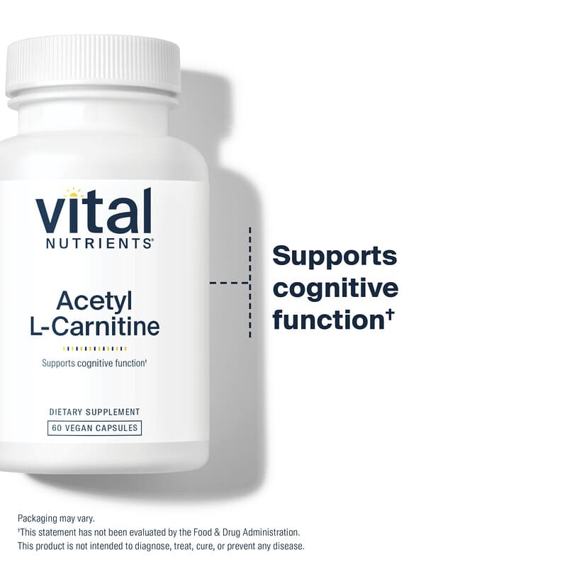 Acetyl L-Carnitine, 60 Vegan Capsules (500 mg per Capsule)