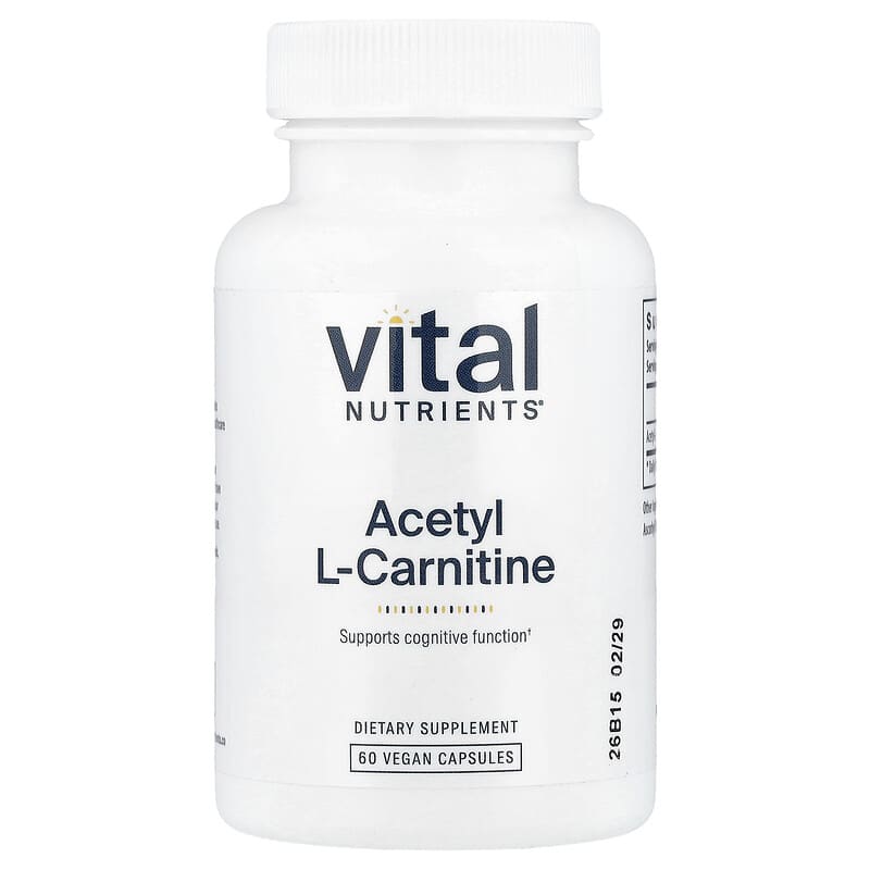 vegan n acetyl l carnitine L-Carnitine Acetyl L-Carnitine, 60 Vegan Capsules