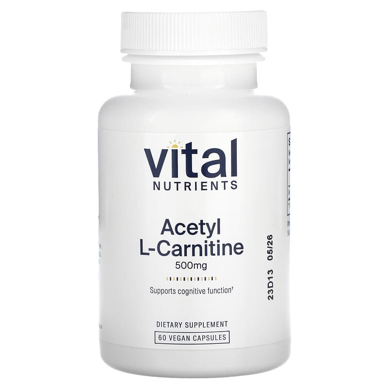 que es acetyl l carnitine Acetyl L-Carnitine, 500 mg, 60 Vegan Capsules