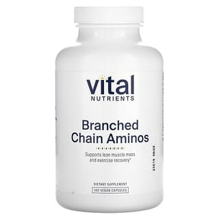 Vital Nutrients, Aminoácidos de Cadeia Ramificada, 180 Cápsulas Veganas