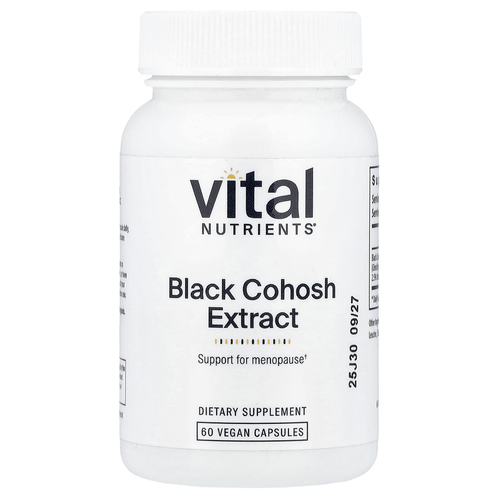 Vital Nutrients Black Cohosh Extract – 60 gélules véganes de Vital Nutrients